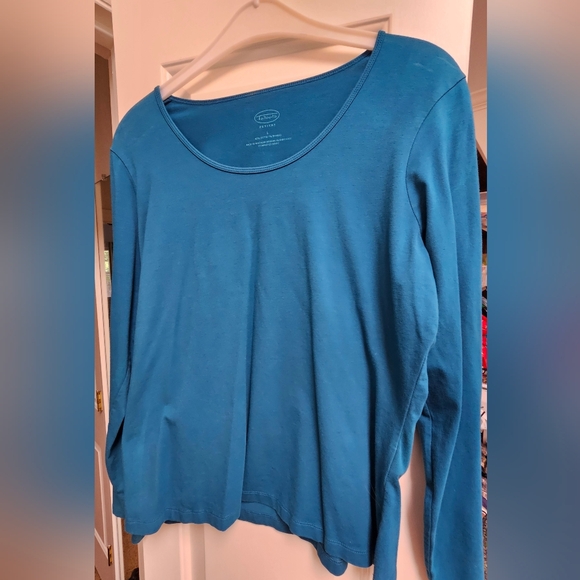 Talbots Teal Long Sleeve Shirt - Picture 1 of 4